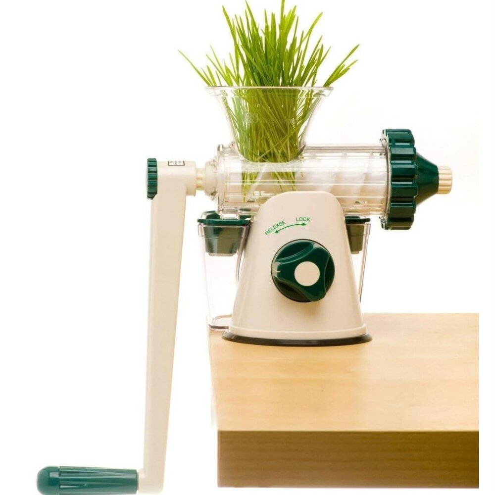 Lexen Healthy Juicer - Manual Wheatgrass Greens Cold Press Easy Clean